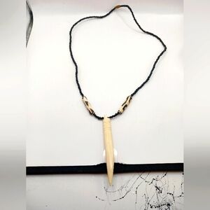 Acrylic Spike+ Seed  Bead Statement Choker Necklace 18"